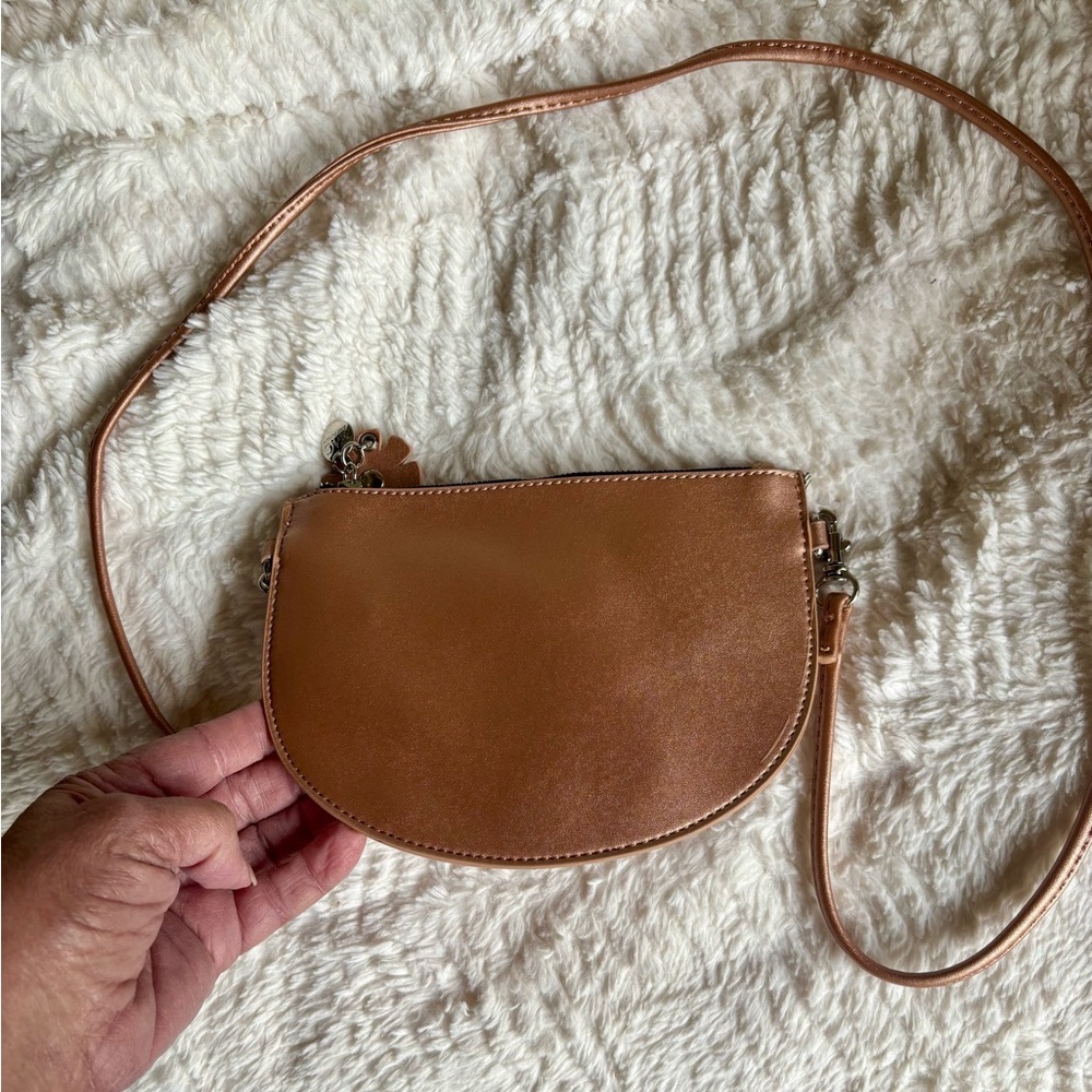 ZAC Zac Posen Tan Crossbody Bag with Structured Design - Picture 2 of 4